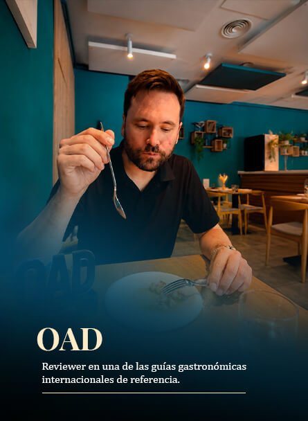 OAD · reviewer de una de las guías gastronómicas internacionales de referencia
